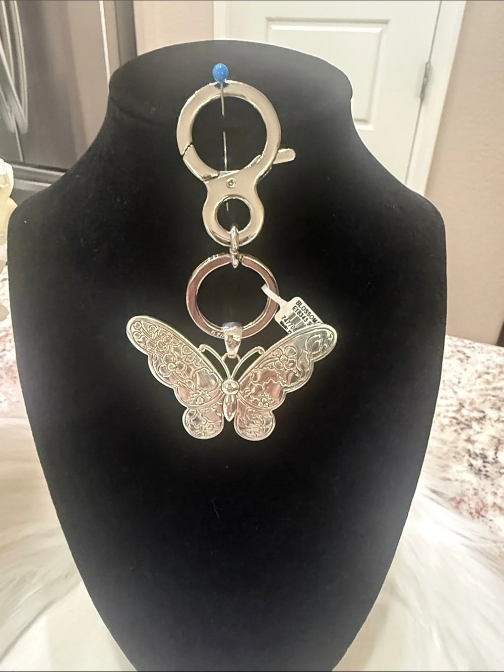 🌸🆕🌼Brighton Blossom Hill Floral Butterfly Key Fob NWT